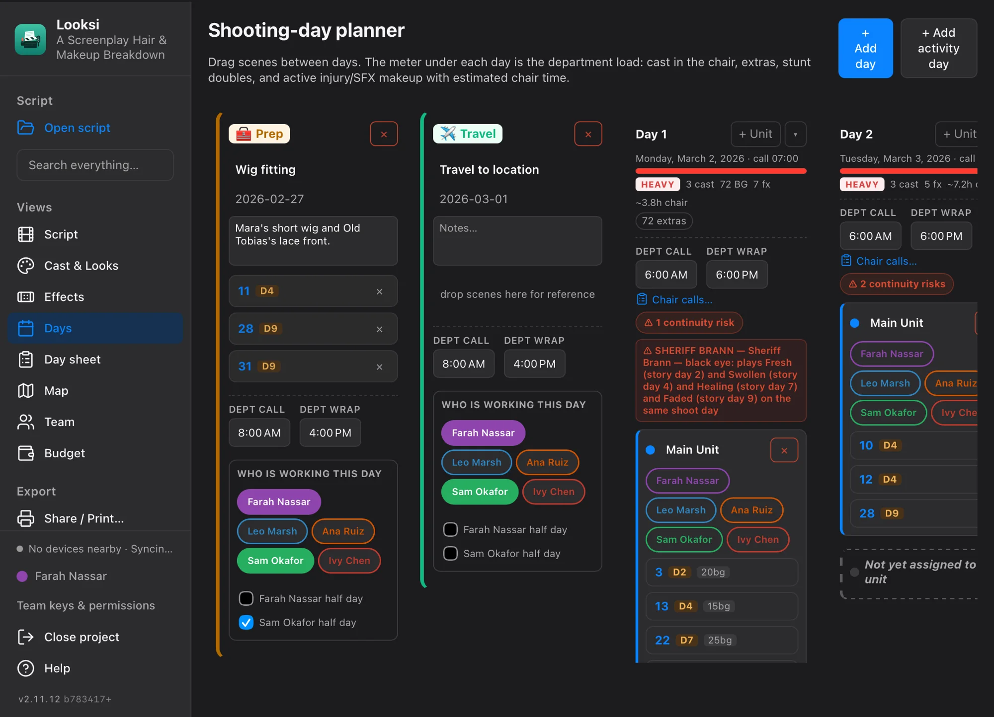 Plan the entire shoot