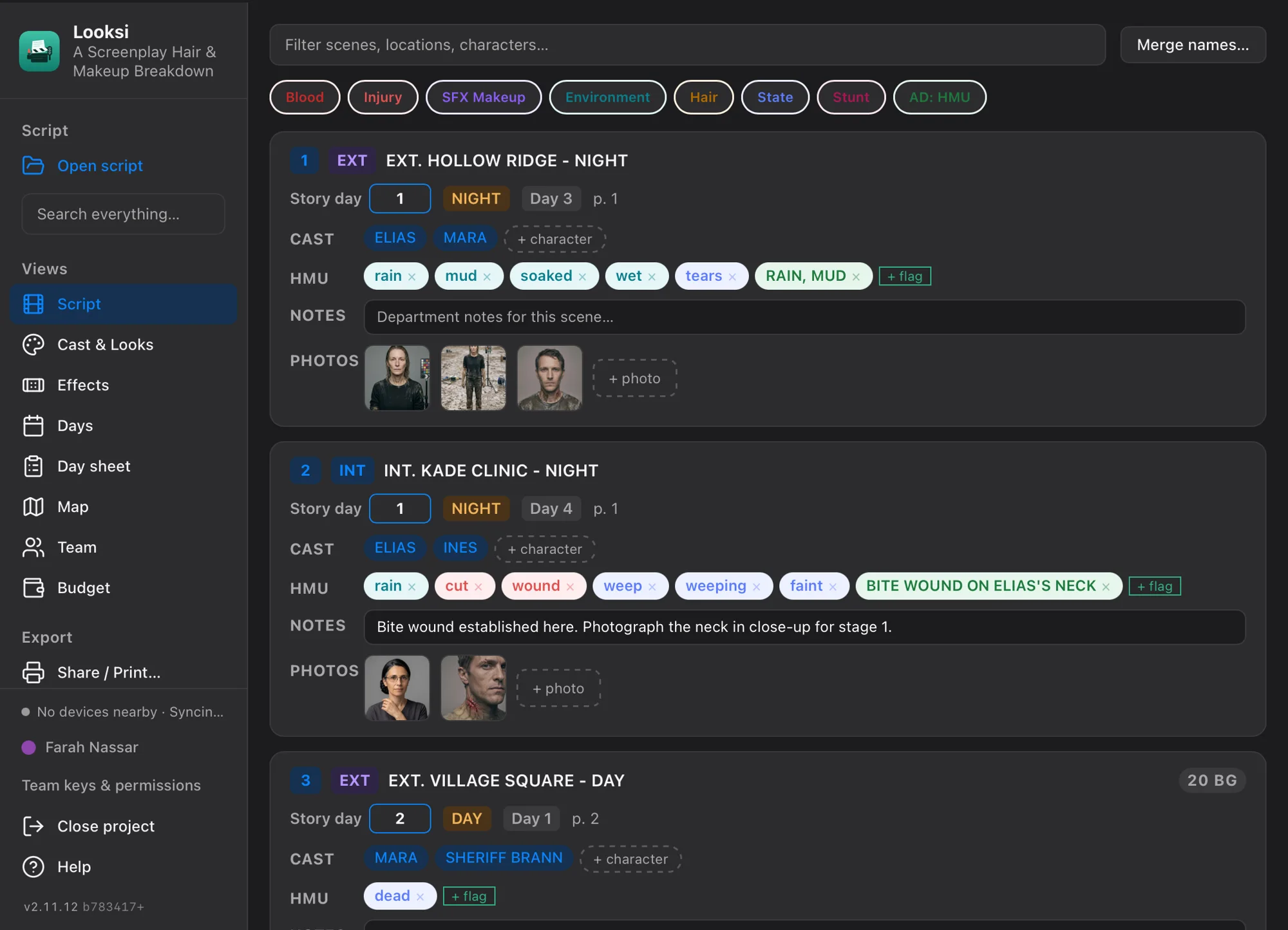 Open the script